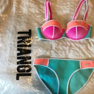 Brand New Velvet Triangl Bikini XS